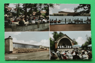 AK Nürnberg / 1950-1960er Jahre / Zeppelinfeld / Volksgarten Dutzendteich Gross Gaststätte Stadion / Biergarten Musikpavillon